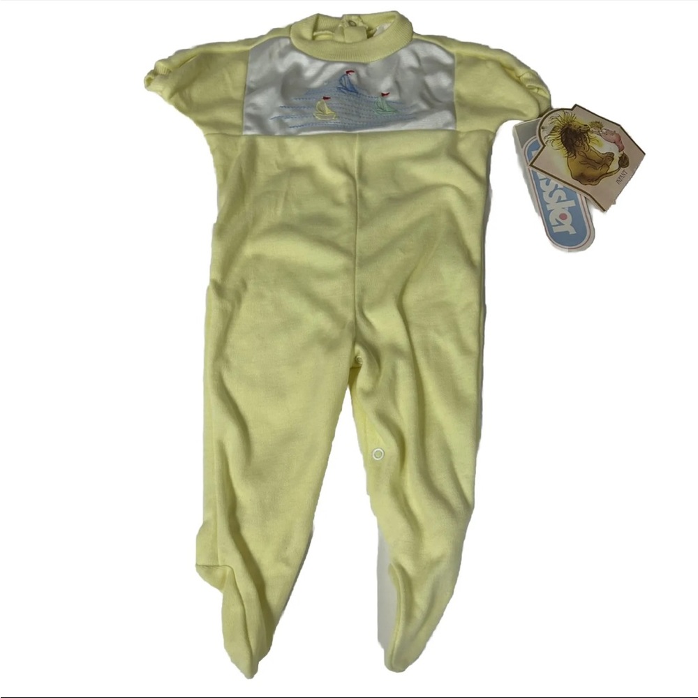 NEW Vintage Kessler Baby One Piece Pajama Medium 11-18 Pounds Made In USA #1928